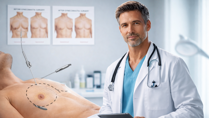 A cirurgia para ginecomastia requer avaliação cuidadosa para escolher a técnica com previsibilidade, destaca Dr. Haeckel Cabral Moraes.